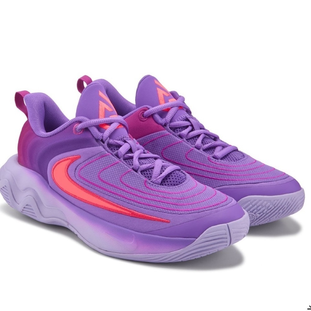 Nike kids Giannis Immortality 4 black raspberry/aster pink basketball shoe